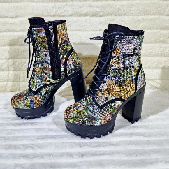 Cape Robbin Multicolor Ankle Boots - Picture 8 of 9